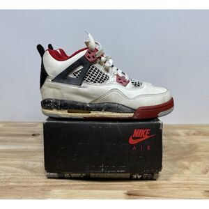 Nike Air Jordan 4 OG 1989 Fire Red Size 3 Youth OG Box Vintage Shoes Collectors